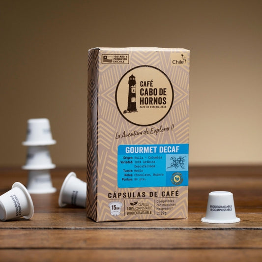 Café Cabo de Hornos Cápsulas Gourmet Descafeinado (compatibles Nespresso)