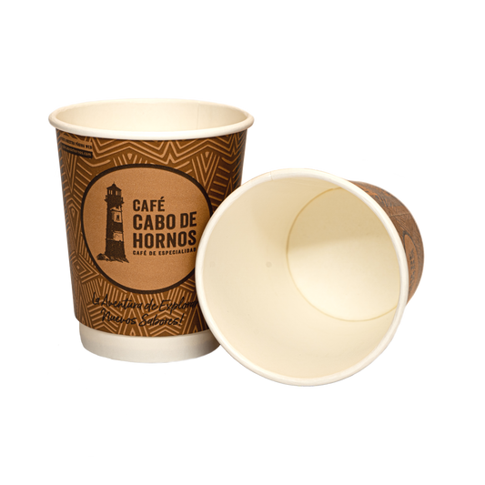 Vaso Eco Doble Capa 8 oz Horeca PLA Biodegradable - CCDH (Caja 500 Un)